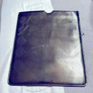Burberry mini iPad holder pouch silver